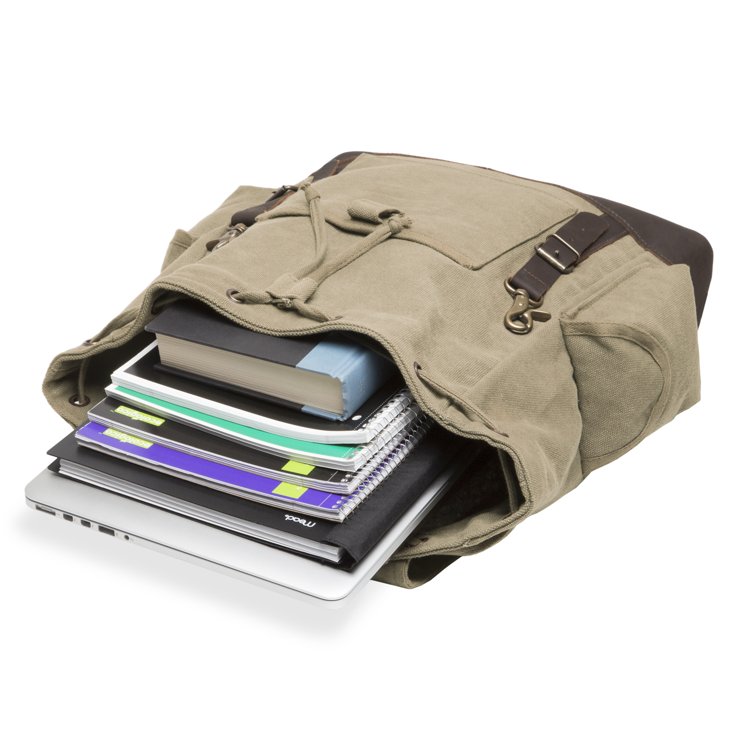 Jeep An American Tradition Vintage Canvas Rucksack Backpack with